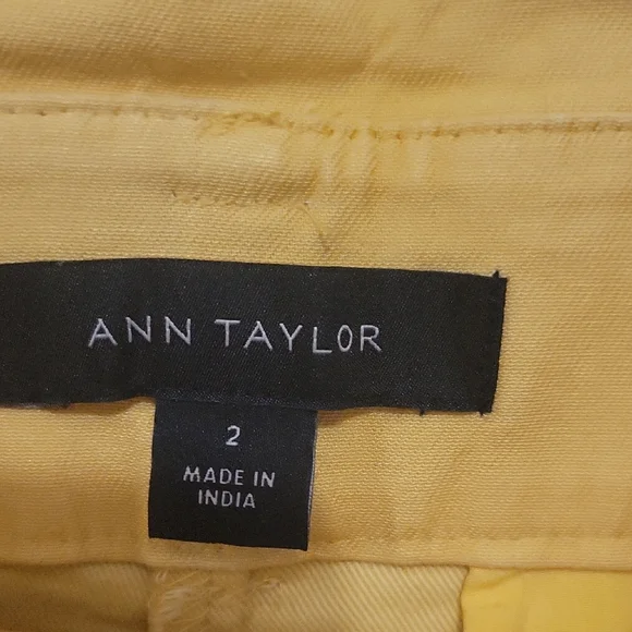 Ann Taylor Yellow Tie-Waist Trousers - Picture 2 of 10